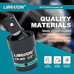 Libraton Swivel Socket Set, Impact Swivel Socket