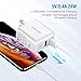 POWERADD USB Wall Charger,24W Dual Port 5V/2.4A Charger Slim Adapter with Foldable Plug and SmartID Technology, invisible Light for iPhone XR/XS/X/XS Max/Plus,iPad Pro Air/Mini, Samsung S4/S5 and More