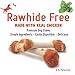 LuvChew Chicken Dog Chew Bones Medium, Rawhide Free, Grain Free, Made with Real Chicken & Wholesome Vegetables, Knotted Bones Medium 5pcs/Pack