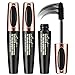 2PCS 4D Silk Fiber Eyelash Mascara，Extra Long Lash Mascara and Thick, Long Lasting, Waterproof & Smudge-Proof Eyelashes