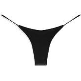 tighsjun Women's Thong Sexy Panties Low waist bikini Seamless Invisibility Cotton Underwear