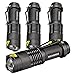 ROCKBIRDS LED Flashlight, High Lumen Handheld Light with 5 Modes, Zoomable Flashlight for Home Outdoor Hiking Camping (Black Grey, 4 Pack)