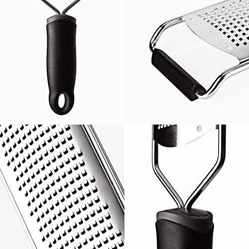 Multi-Function Grips Grater, Bosiwee Sharp Stainless Coarse & Cheese Grater Shreds & Grates Vegetables, Cheeses, Fruits, Other Foods Razor - Thumbnail 2