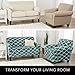Great Bay Home Modern Velvet Plush Sofa Slipcover. Strapless One Piece Stretch Couch Cover. Sofa Cover for Living Room. Magnolia Collection Slipcover. (Sofa, Aqua)