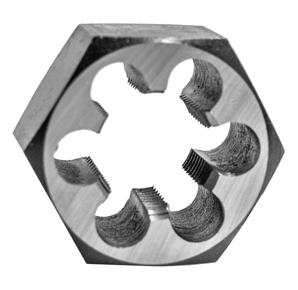 Photo 1 of Century Drill & Tool, 98221, 1-14 NF, Hex Die, Precision Cut External Threads, High Carbon Alloy Steel