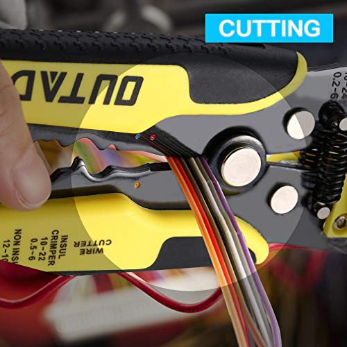 OUTAD Wire Strippers, Self-Adjusting Insulation Stripper Wire, For AWG 10-24, Automatic Wire Stripping Tool Cutting Pliers Tool, 1 Piece - Thumbnail 5