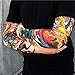 BodyJ4You 10PC Fake Tattoo Sleeve Temporary Arm Cover Design Halloween Skull Sun Rose Art Costume
