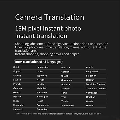 Portable Languages Instant Translator Device, Smart Voice 2-Way Translator Real Time, 3-inch IPS Screen|1550 mAh battery|8G Memory|Built-in mic|Offline Available, for Travel Abroad,Shopping, Learning