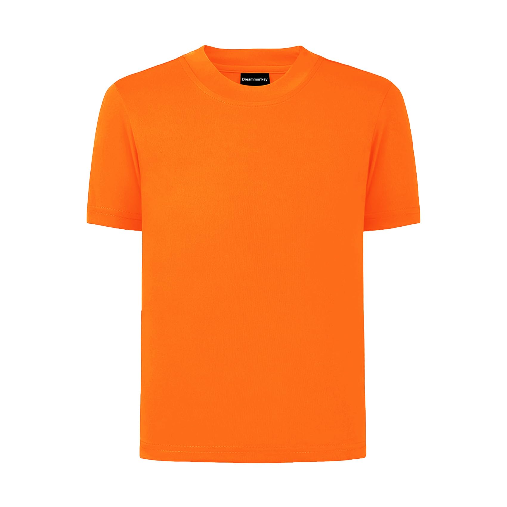 Photo 1 of Dreammonkey 4T to Youth Neon Shirt Kids Rash Guard UPF 50+ Dry Fit Athletic Short Sleeve T Shirts for Boys and Girls (Neon Orange S)