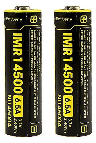 2x Nitecore IMR 14500 NI14500A 650mAh 6.5A 3.7V Li-Mn Rechargeable Battery 2x Nitecore IMR 14500 NI14500A 650mAh 6.5A 3.7V Li-Mn Rechargeable Battery