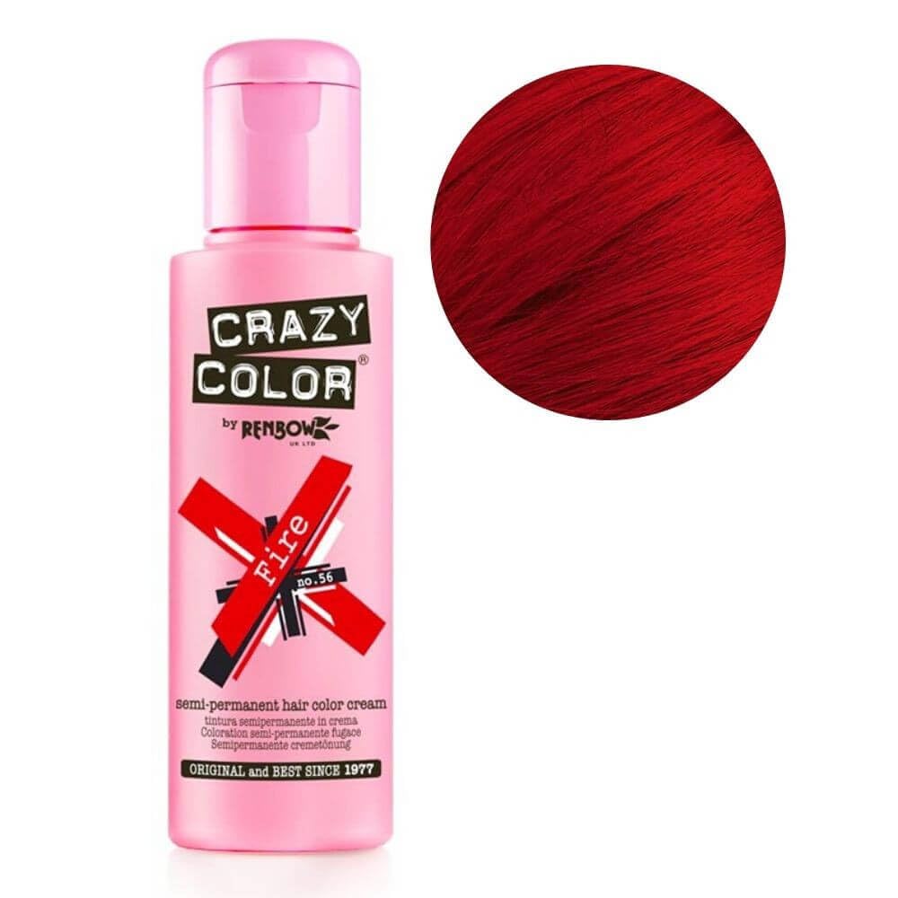 Renbow Crazy Color Semi Permanent Hair Color Cream Fire No.56 100ml