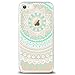Ailun Phone Case Compatible with iPhone 8 7 Solid Acrylic Back Reinforced Soft Clear TPU Frame Ultra Slim Shock Absorption Bumper Anti Scratch Fingerprint Oil Stain Cover Mandala Mintgreen