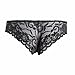 iEFiEL Man Romance Lace Flower Mesh Bulge Pouch Briefs Underwear Sissy Panty Black Large
