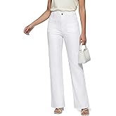 ZPIUO Wide Leg Jeans Woman, High Waisted Jeans for Women Trendy Stretchy Baggy Denim Pants with Pocket