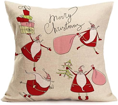 Kavitoz Hot Sale! Christmas Pillow Case, Printing Dyeing Sofa Bed Home Decor Xmas Pillow Cover Festival Party Coffee Cushion Cover 45cmx45cm By (O)