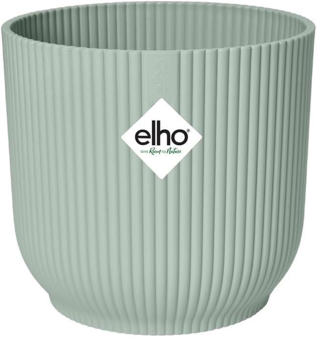 elho Vibes Fold Round Mini 7-100% Recyclable Pot Ø7.0 x H6.5 cm Green