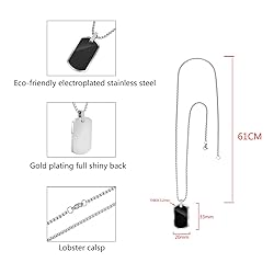 Geoffrey Beene Men's Stainless Steel Engravable Dog