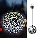 TAKEME Solar Lights Outdoor Garden,Hanging Outdoor Decor Lights,Gazing Ball Pendant LED 3D Firework Waterproof Lights