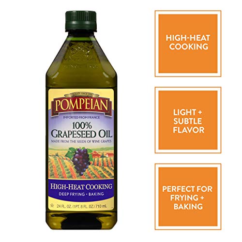 Pompeian 100% Grapeseed Oil, Light and Subtle Flavor, Perfect for High-Heat Cooking, Deep Frying and Baking, 24 FL. OZ. - Image 3