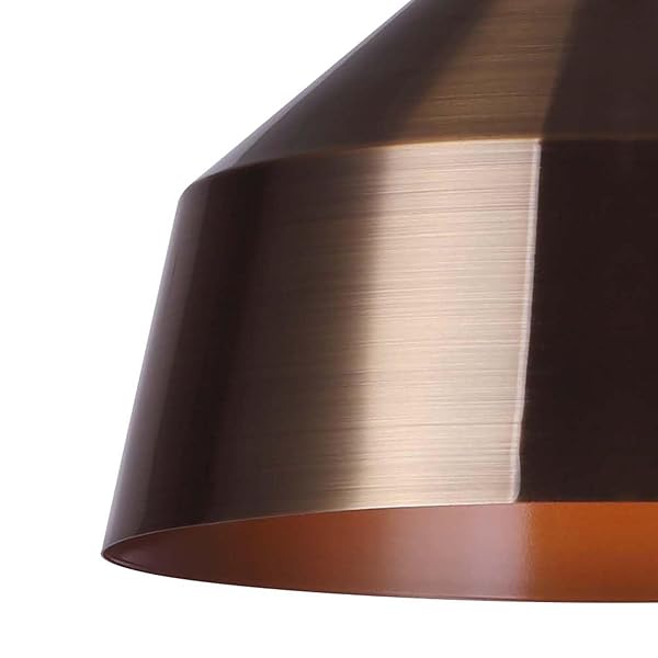 THOR 1-LIGHT PENDANT, GOLD AND FAUX WOOD, ADJUSTABLE WHITE FABRIC CORD, 60W E26 COMPATIBLE, 9 INCH WIDE, MODERN HANGING LIGHT FOR KITCHEN, DINING ROOM, LIVING ROOM, BEDROOM