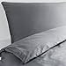 Homaz 2Pack Queen Size Pillowcases, 100% Brushed Microfiber Pillowcase Protector Set Ultra Soft Anti Wrinkle Hypoallergenic Bedding Sets Pillow Covers ( Gray )