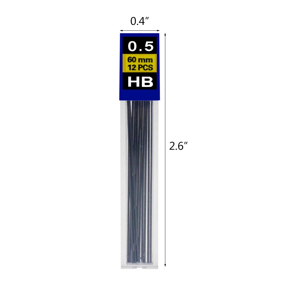 540 pcs HB Black Lead Refills,cnomg Mechanical Pencil Refills for Painting, Marking, Sketching Writing 45 Tubes (0.5mm)