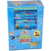 Jungle Jollies Chewy Candy, Blue Raspberry Flavor, Individually Wrapped, 48 Count, 0.28 oz Each