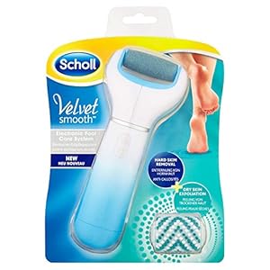 Scholl-Velvet-Smooth-Electric-Foot-File-with-Exfoliating-Refill Scholl Velvet Smooth Electric Foot File with Exfoliating Refill, Blue