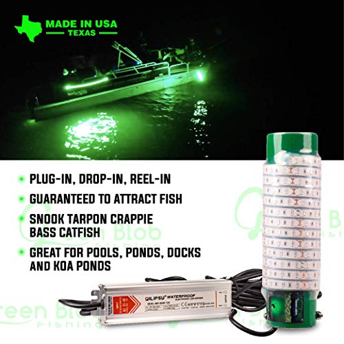 Green Blob Outdoors Blue Underwater Fishing Lights for Docks 7500 Lumen