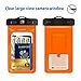 DBPOWER 5825750 Universal Waterproof Case with Armband and Compass for Phones upto 6-Inch - Orange