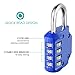 ORIA Combination Lock, 4 Digit Combination Padlock for School, Employee, Gym and Sports Locker, Case, Toolbox, Fence, Hasp Cabinet and Storage, Blue and 2 Pack