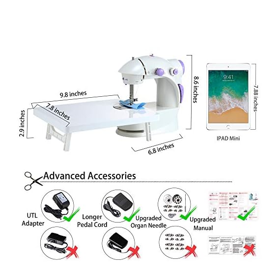 Varmax Mini Sewing Machine with Extension Table Electronics