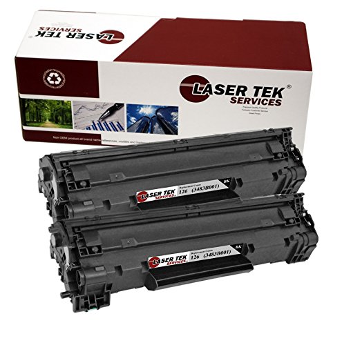 Laser Tek Services Canon 126 (3483B001) 2 Pack Replacement Black Toner Cartridge set for the Canon imageCLASS LBP6200d, ImageClass LBP6230dw