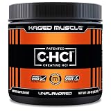 KAGED MUSCLE, Creatine HCl Powder, Patented Creatine Powder, Creatine, Highly Soluble, Unflavored, 75 Servings