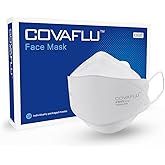 Covaflu KN95 Face Mask, Pack of 10 Masks, Cup Shaped KN95, 5 Layers Protection, Comfortable Fit, for Men and Women (White)