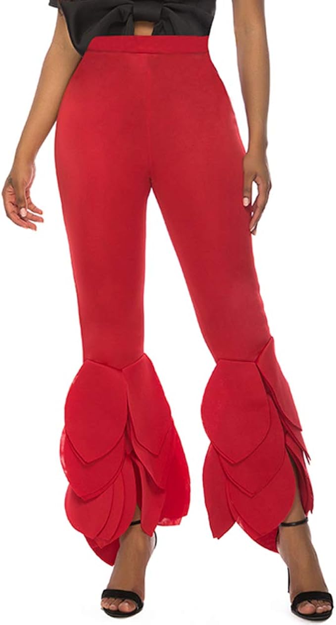 bell bottom red pants