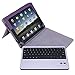 HDE iPad 2 Keyboard Case Wireless Bluetooth Leather Folio Cover Folding Stand for Apple iPad 2 3 4 (Purple)