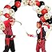 80 Pieces Pirate Party Balloons Set Confetti Balloons Latex Balloons for Birthday Baby Shower Wedding Graduation 4th of July Decorations, 12 Inch (Red, Black, White)