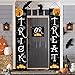 JOZON 3 Pieces Halloween Outdoor Decoration Trick or Treat Banner for Front Door Halloween Porch Sign Hanging Sign for Home Porch Halloween Decorations