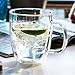 Glass Coffee Mug, Double Wall Insulated Glass Cup 12 Oz Heat-resistant Clear Coffee Mug for Tea Coffee Latte Espresso Cappuccino and Beverage, Set of 1 (Round)