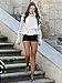 SheIn Women's Off The Shoulder Crochet Long Sleeve Blouse - White Large