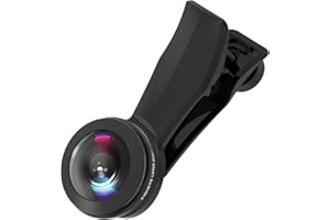 Veedzoens 200°Fisheye Lens with 17mm Thread Universal Phone Lens Clip for iPhone and Android Smartphones, Suitable for VR Live Streaming & Architectural Photography