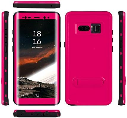 Samsung Galaxy Note 8 Waterproof Case, Shockproof Dustproof Snowproof Full-Body Underwater Protective Box Rugged Cover with Kickstand and Built in Screen Protector for Galaxy Note8