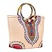 CHAUDER Insulated Neoprene Lunch Bag: Large Lunch Tote Carry Case Box Cooler Container, Washable, Reusable, Perfect For Women, Girls, Kids To School, Office, Outdoors Picnic - Dashiki Style - Beige