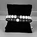 Exweup 2Pcs 8mm Bead Couples Bracelets for Women Men Yoga Lava Stone Long Distance Relationship Couple Bracelet