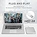 ZSMJ External DVD Drive, USB 3.0 Portable CD DVD +/-RW Burner Slim DVD/CD Writer Player High Speed Data Transfer Optical Drive for MacBook Air, MacBook Pro, Mac OS, PC Laptop (Sliver)