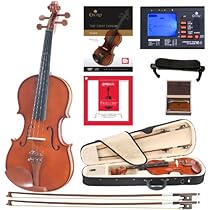 Cecilio CVN-200 Solidwood Violin with D'Addario Prelude Strings, Size 4/4 (Full Size)

