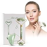 Jade Roller and Gua Sha Tools Set- Natural Double
