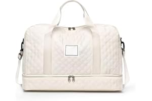 Large Capacity Sports Gym Travel Bag Durable Fitness Carrier Bag for Workout Training Travel Daily Use, White, Fashion