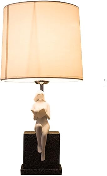 Homelx American Modern Style Mann Und Frau Kreative Hochzeit Lampe Schlafzimmer Nachttischlampe Wohnzimmer Studie Schreibtischlampe Hochzeitsgeschenk Hochzeit Zimmer Lampe Harz Lampe Leinen Lampenschirm E27 Color Lady Amazon De Beleuchtung
